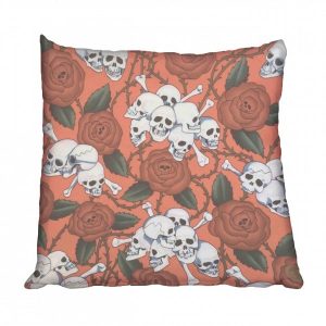 Thorny Rose and Skull Scatter Cushion